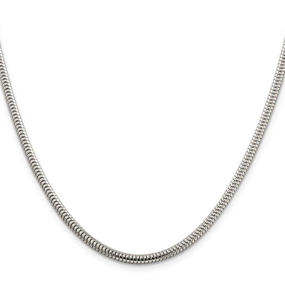 Buy Stylish 3mm Round Snake Chain in Sterling Silver | Affordable Luxury