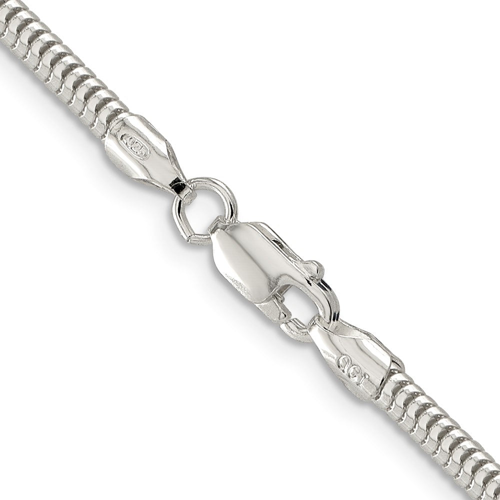 Buy Stylish 3mm Round Snake Chain in Sterling Silver | Affordable Luxury