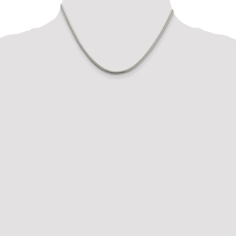 High-Quality 3mm Round Snake Chain in Sterling Silver | Affordable Luxury