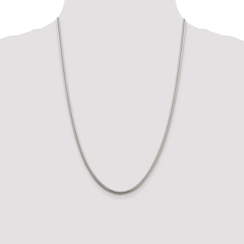 Exclusive 3mm Round Snake Chain in Sterling Silver - Stylish & Affordable Jewelry