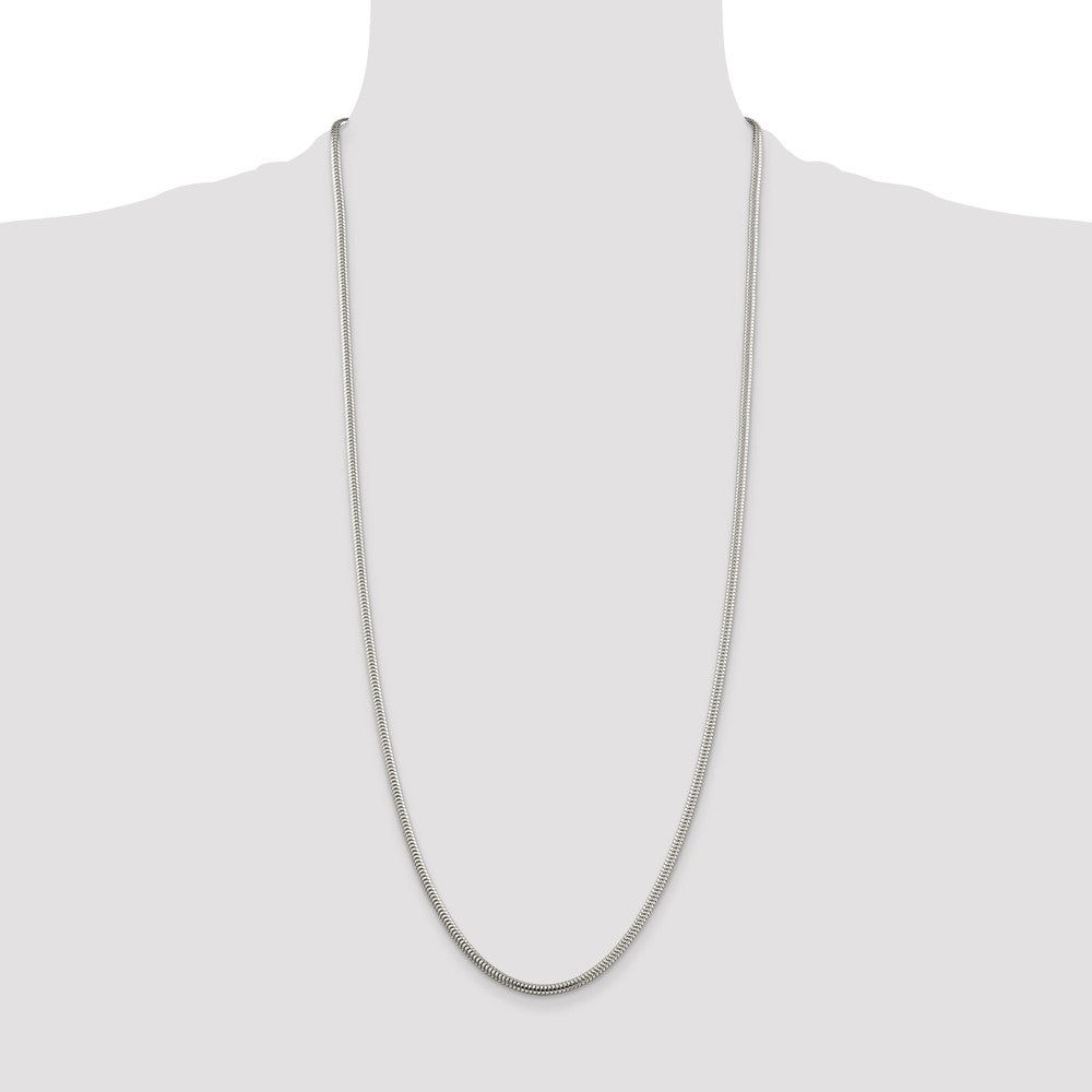 Exclusive 3mm Round Snake Chain in Sterling Silver - Stylish & Affordable Jewelry