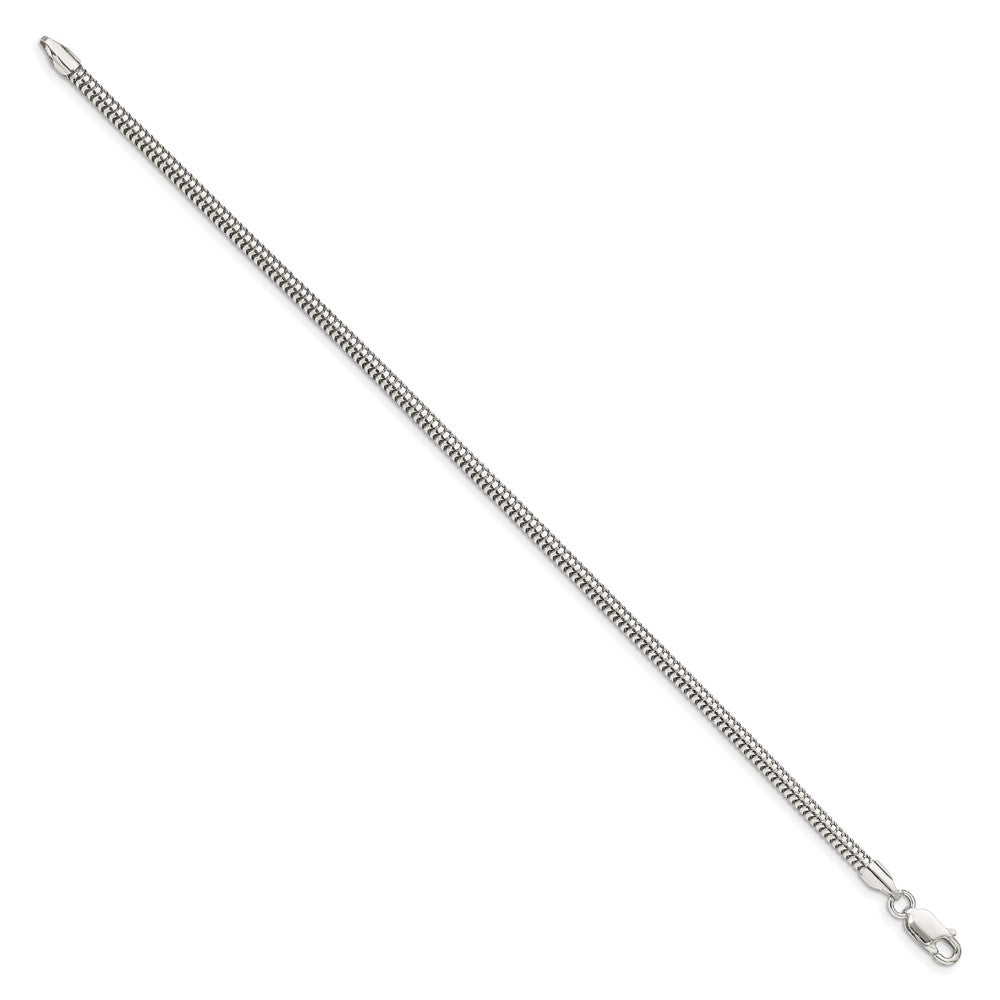 Exclusive 3mm Round Snake Chain in Sterling Silver - Affordable Luxury Jewelry
