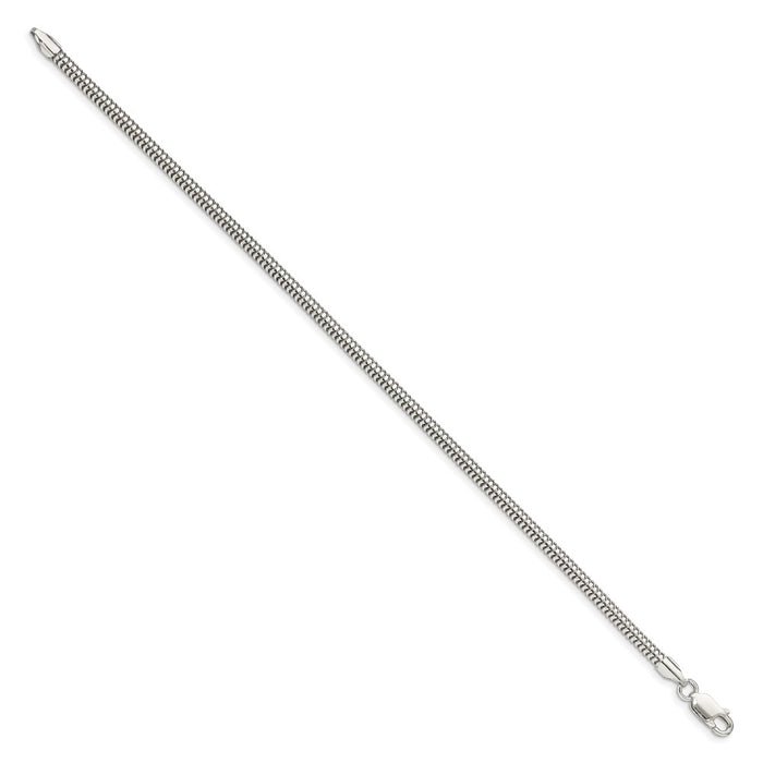 Exclusive 3mm Round Snake Chain in Sterling Silver - Affordable Luxury Jewelry-2