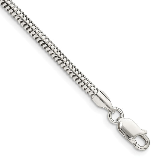 Exclusive 3mm Round Snake Chain in Sterling Silver - Affordable Luxury Jewelry