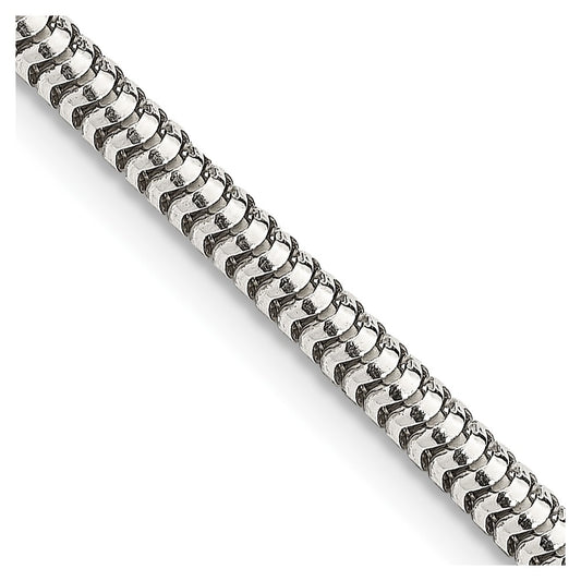 Exclusive 3mm Round Snake Chain in Sterling Silver - Stylish & Affordable Jewelry