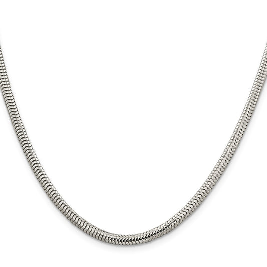 Buy 4mm Round Snake Chain in Sterling Silver - Stylish & Affordable Elegance