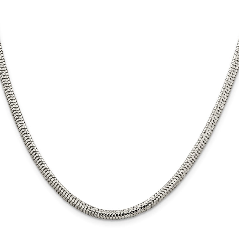 Buy Stylish 4mm Round Snake Chain in Sterling Silver - Affordable Luxury Jewelry