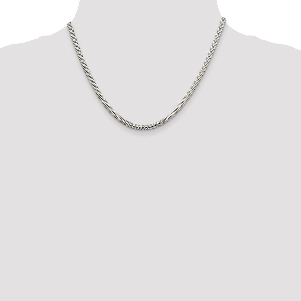 Buy 4mm Round Snake Chain in Sterling Silver - Stylish & Affordable Jewelry