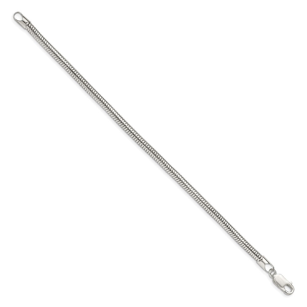 Buy Stylish 4mm Round Snake Chain in Sterling Silver - Affordable Elegance