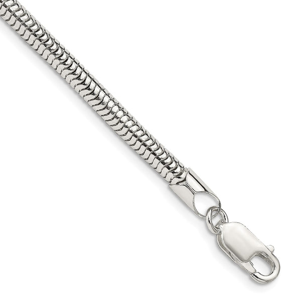 4mm Round Snake Chain in Sterling Silver - Style GR1-1030301