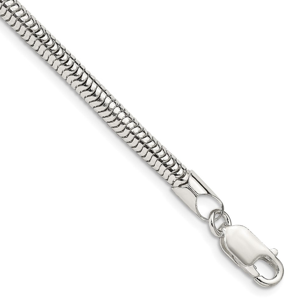 Buy Stylish 4mm Round Snake Chain in Sterling Silver - Affordable Elegance