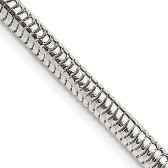 Buy Affordable 4mm Round Snake Chain in High-Quality Sterling Silver