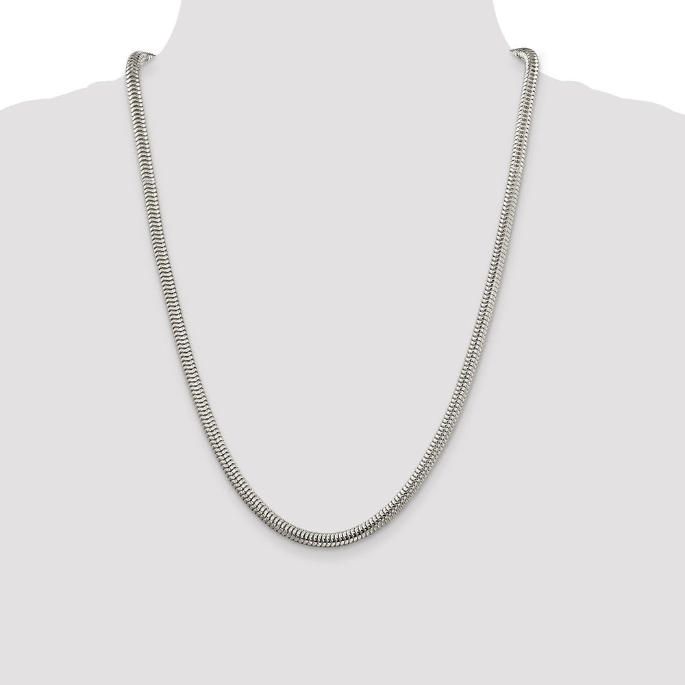 Buy 5mm Round Snake Chain in Sterling Silver - Stylish & Affordable Jewelry