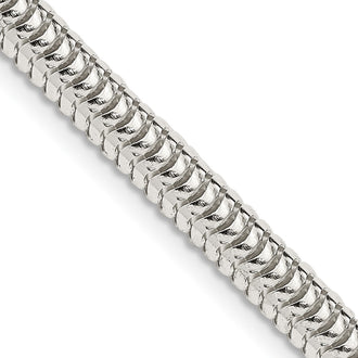 High-Quality 5mm Round Snake Chain in Sterling Silver | Stylish & Affordable