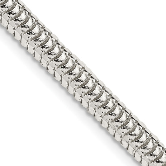 High-Quality 5mm Round Snake Chain in Sterling Silver | Stylish & Affordable