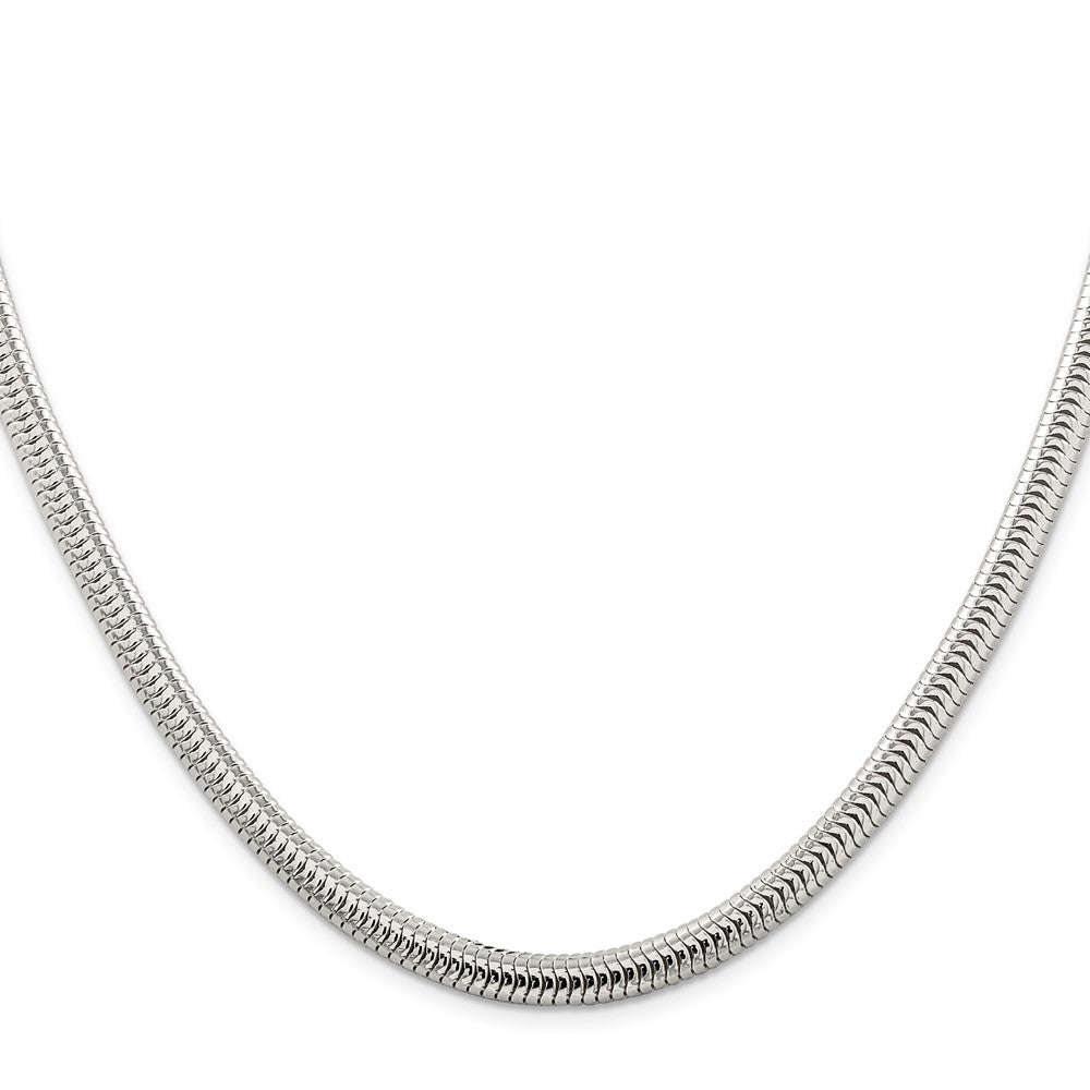 Buy Stylish 6mm Round Sterling Silver Snake Chain - Affordable Elegance!