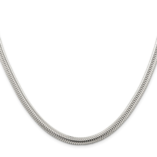 Buy Stylish 6mm Round Sterling Silver Snake Chain - Affordable Elegance!