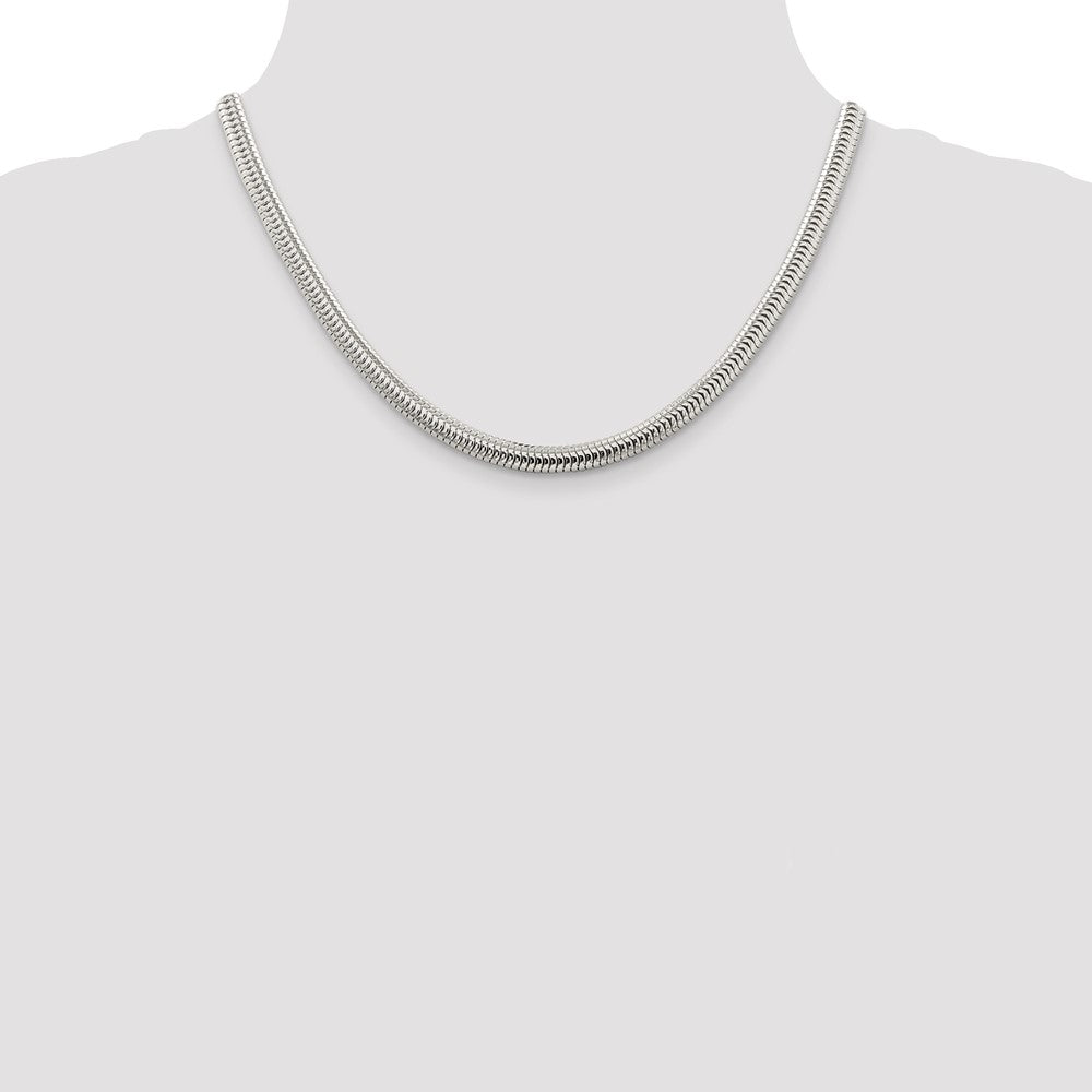 Exclusive 6mm Round Snake Chain in Sterling Silver - Stylish & Affordable!
