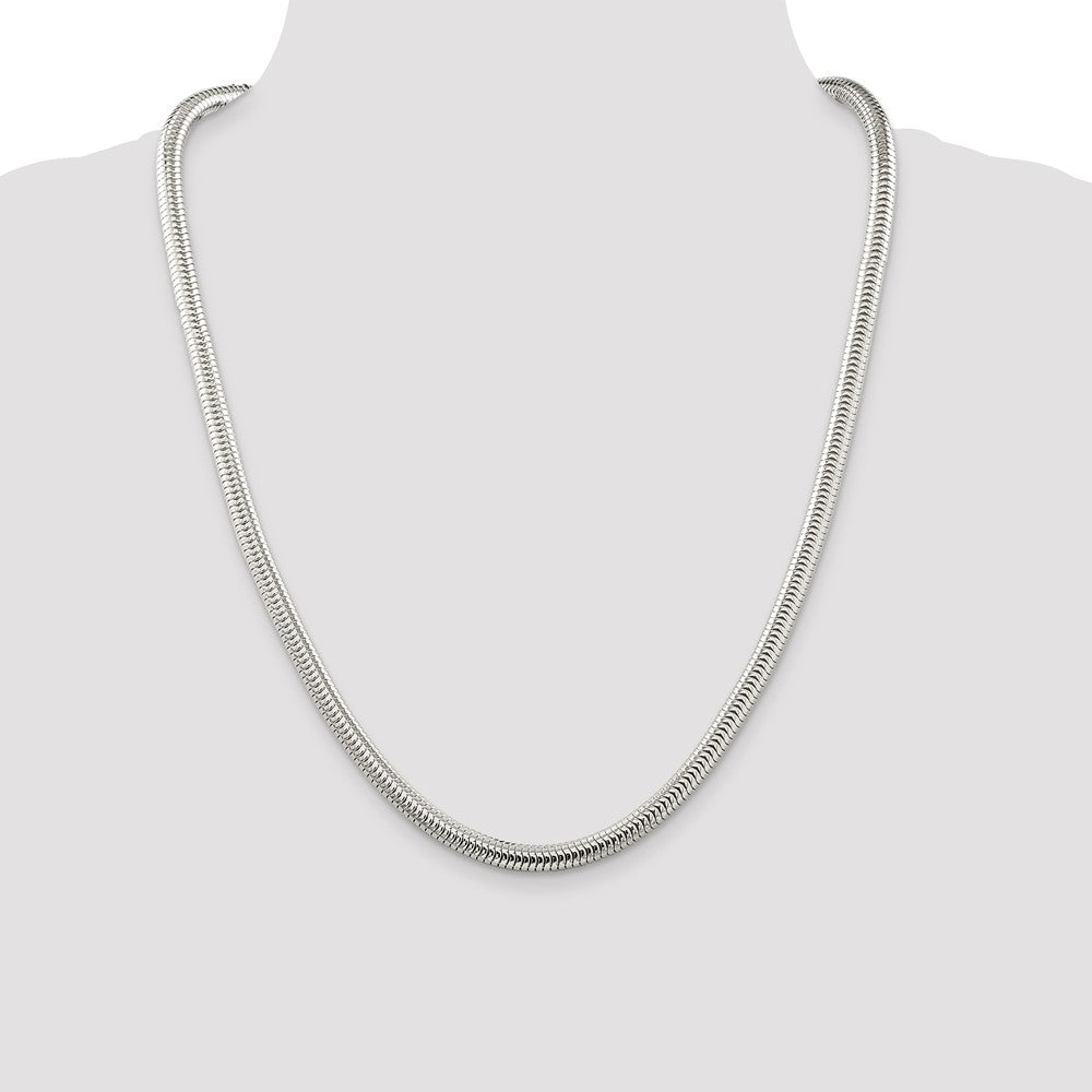 Exclusive 6mm Round Snake Chain in Sterling Silver - Stylish & Affordable!
