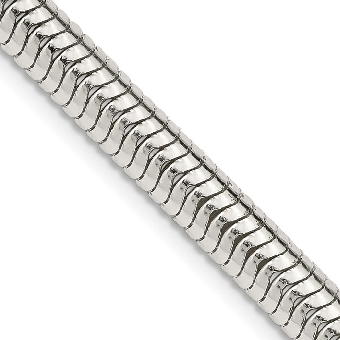 Buy Stylish 6mm Round Sterling Silver Snake Chain - Affordable Elegance!-1