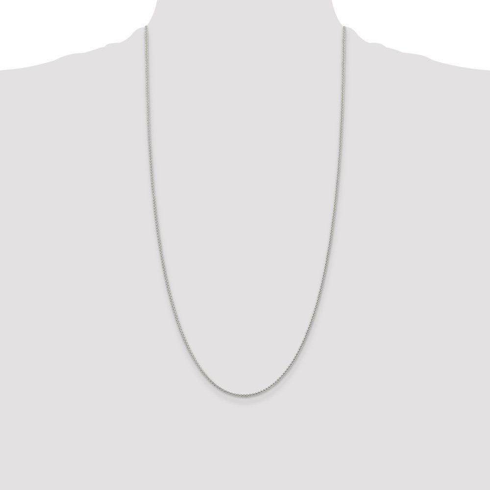 Buy High-Quality 1.5mm Round Spiga Chain in Sterling Silver - Stylish Value!