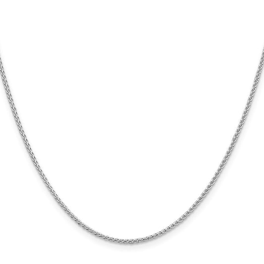 Buy Stylish Rhodium-Plated 1.5mm Round Spiga Chain in Sterling Silver