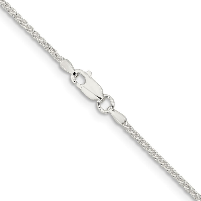 High-Quality 1.6mm Round Spiga Chain in Sterling Silver - Stylish & Affordable!-3