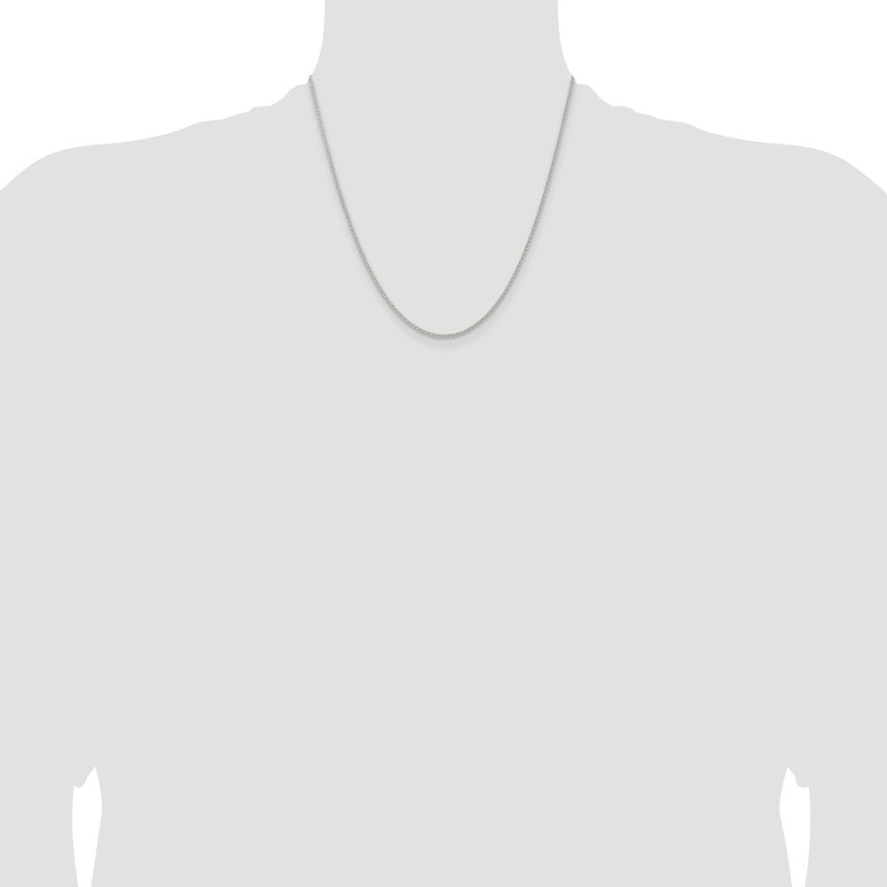 Buy Stylish 1.6mm Round Spiga Chain in High-Quality Sterling Silver