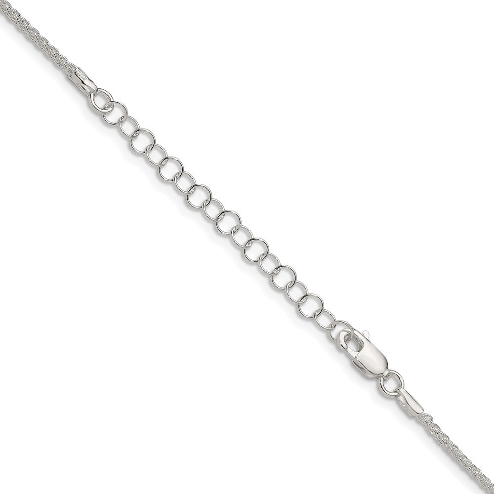 Buy Stylish 1.6mm Sterling Silver Spiga Chain with 2-Inch Extension