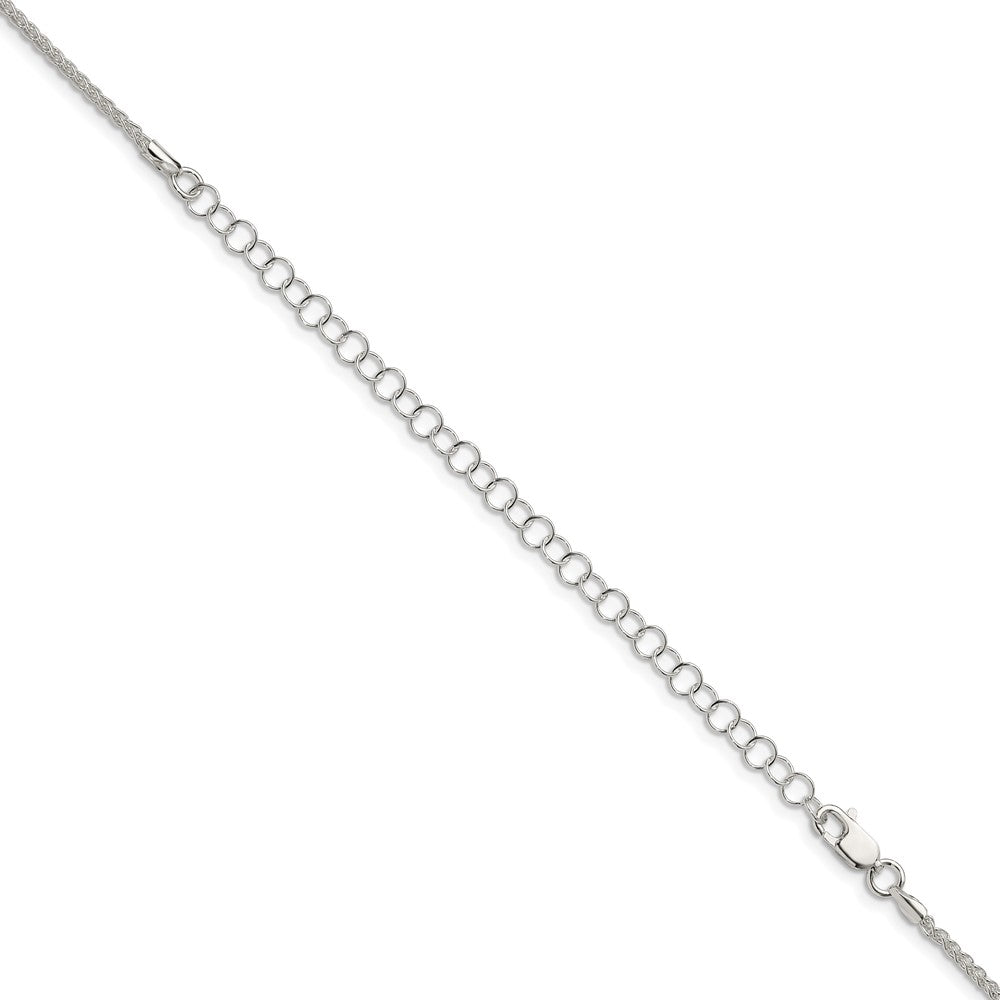 Buy Stylish Sterling Silver 1.6mm Round Spiga Chain with 4-Inch Extension