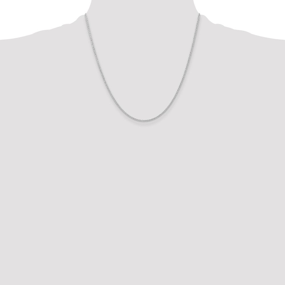 Buy Stylish Rhodium-Plated 1.6mm Round Spiga Chain in Sterling Silver