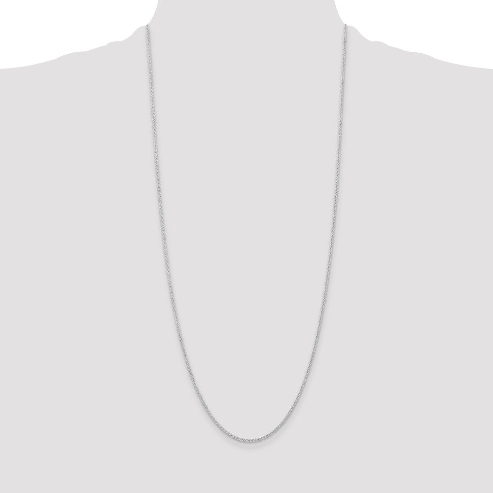 Buy Stylish Rhodium-Plated 1.6mm Round Spiga Chain in Sterling Silver - Affordable!