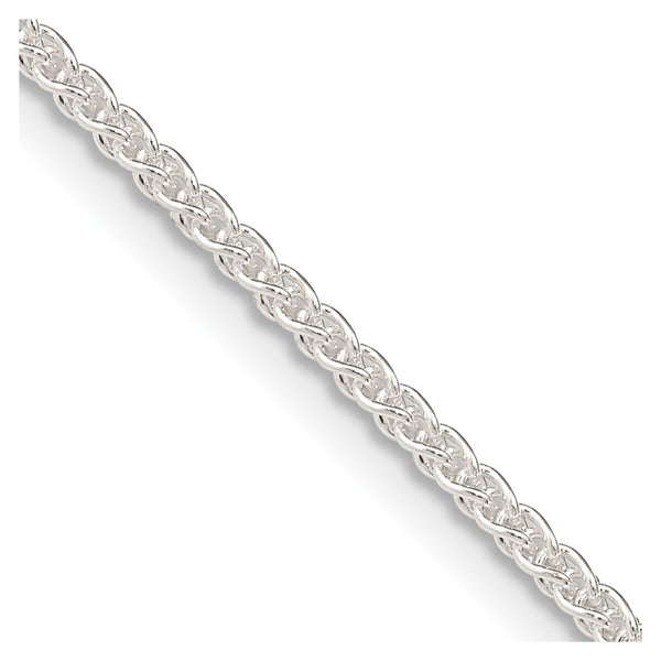 Sterling Silver 1.6mm Round Spiga Chain with Extension