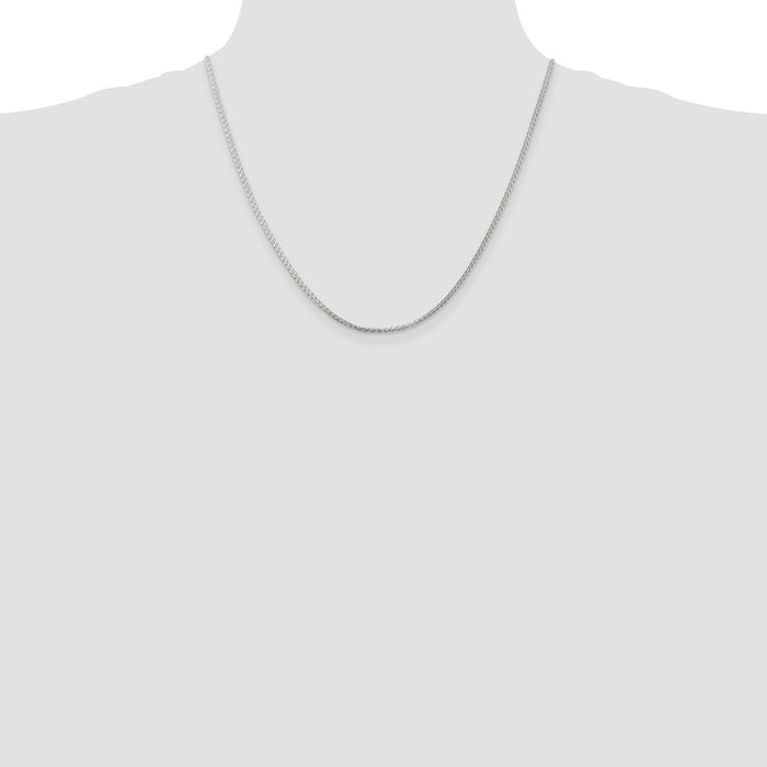 Buy Stylish 1.75mm Round Spiga Chain in Sterling Silver - Affordable Luxury-4