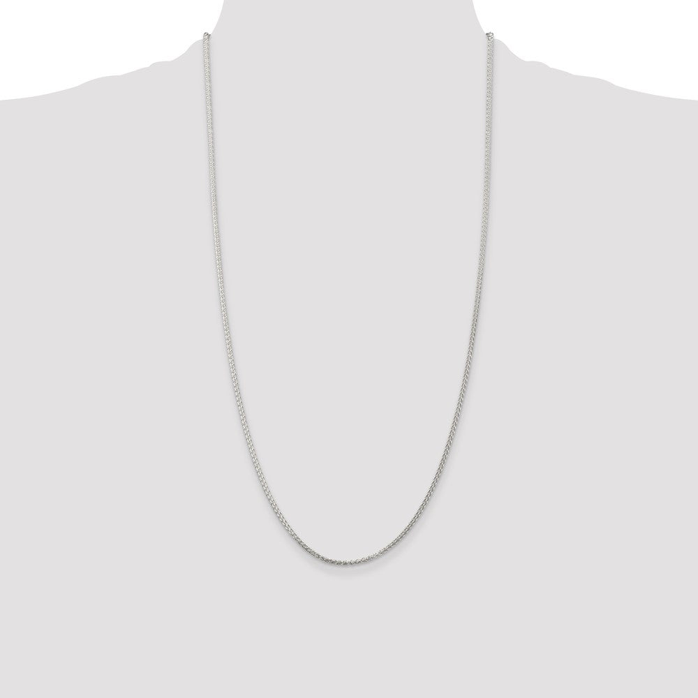 Buy Stylish 1.75mm Round Spiga Chain in Sterling Silver - Luxury Value Jewelry