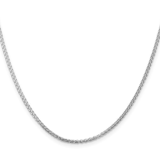 Buy Stylish Rhodium-Plated Sterling Silver 1.75mm Round Spiga Chain - Luxury Quality