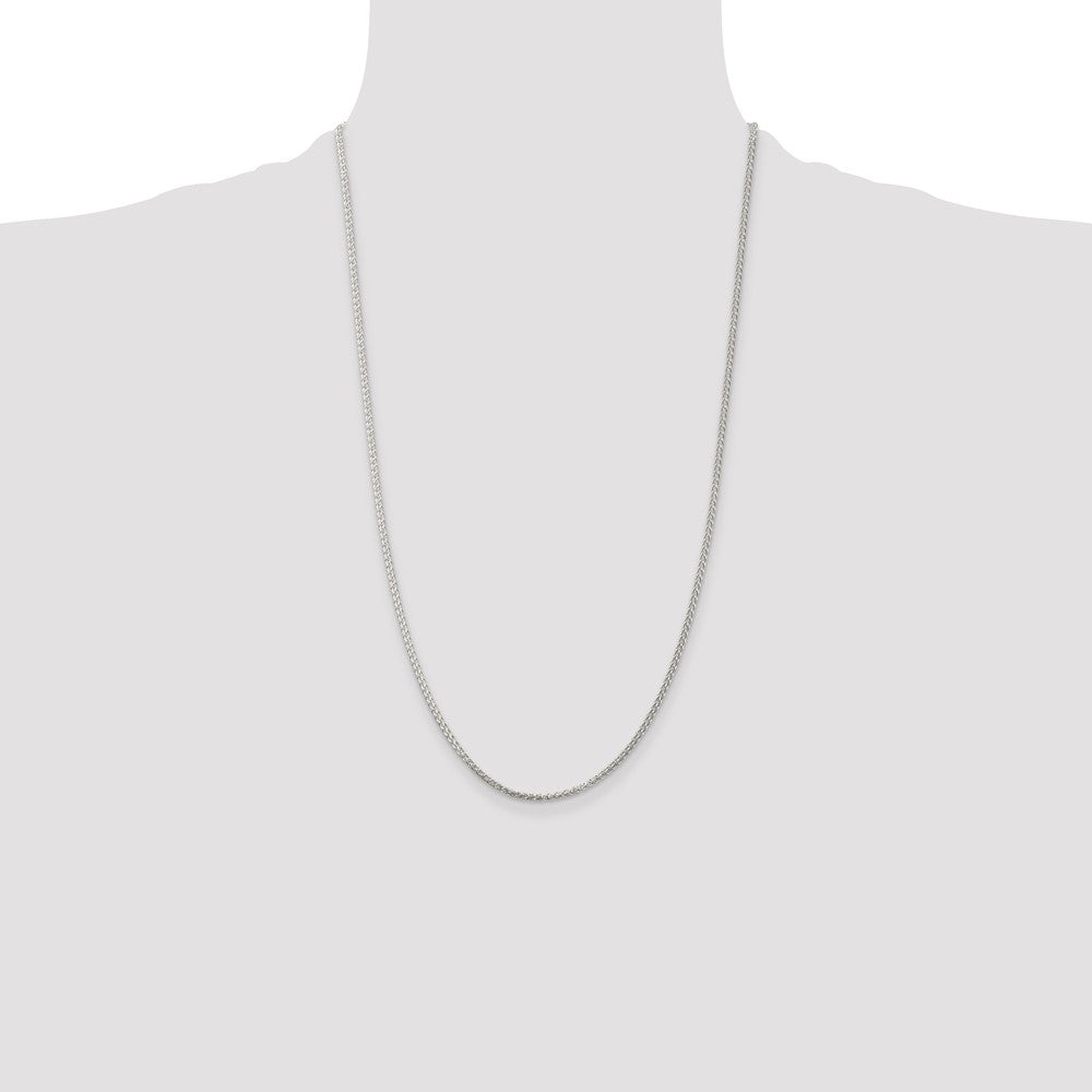 Buy Exclusive Rhodium-Plated 1.75mm Round Spiga Chain | Affordable Sterling Silver