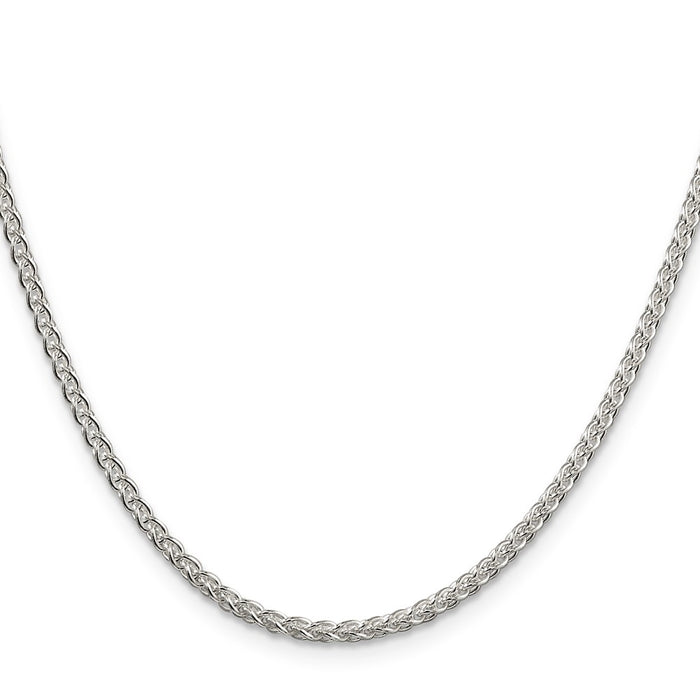 Buy 2.5mm Round Spiga Chain in Sterling Silver | Stylish & Affordable Jewelry-2