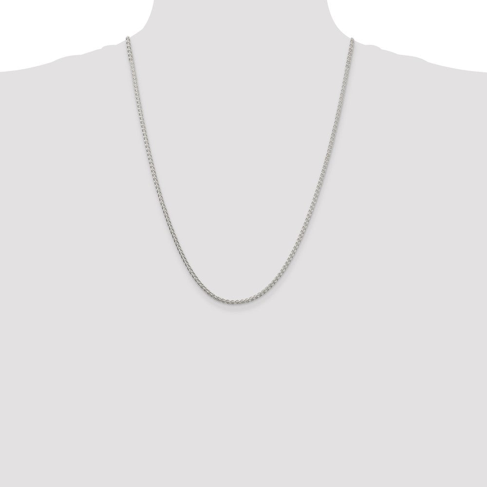 Buy 2.5mm Round Spiga Chain in Sterling Silver | Stylish & Affordable Jewelry