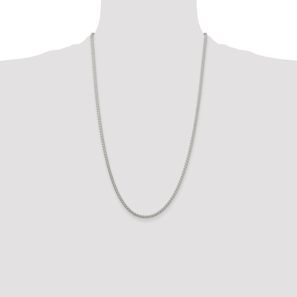 Buy 2.5mm Round Spiga Chain in Sterling Silver | Stylish & Affordable Jewelry