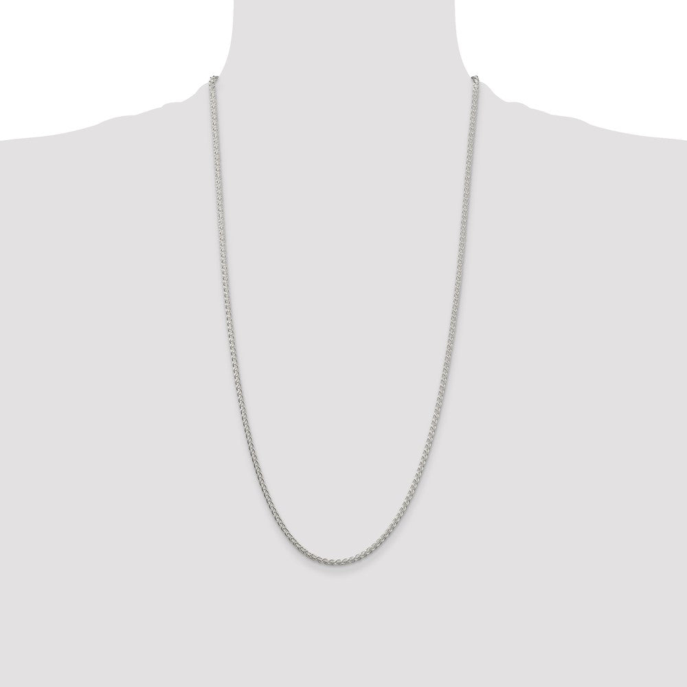 Buy Stylish 2.5mm Round Spiga Chain in High-Quality Sterling Silver