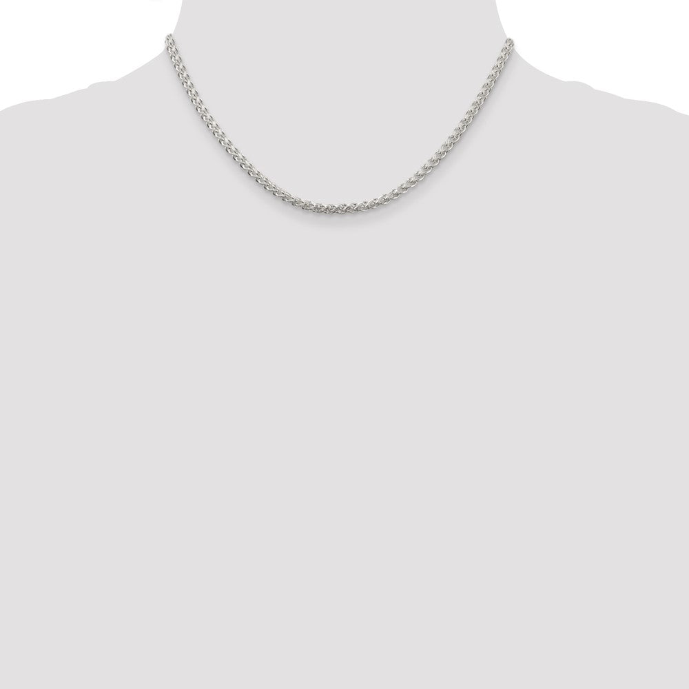 Buy 3mm Round Spiga Chain in Sterling Silver | Stylish & Affordable Jewelry