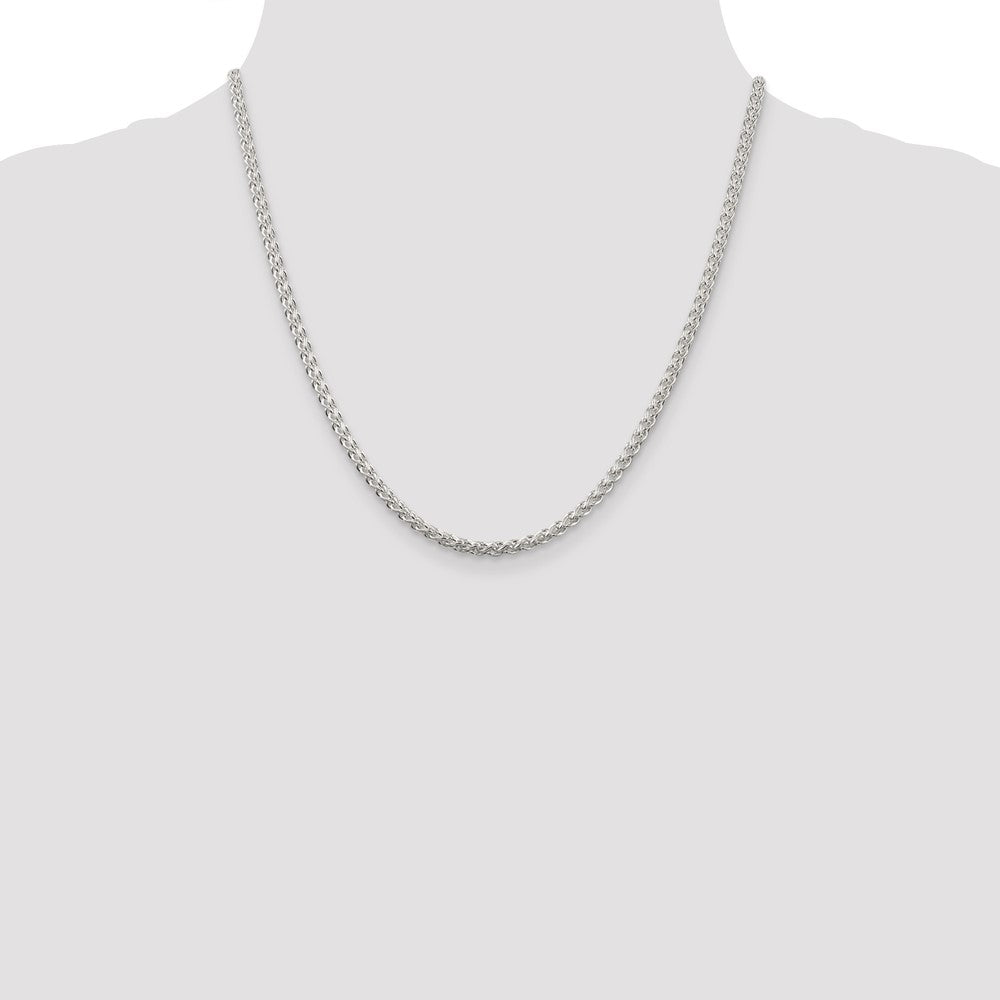 Buy Stylish 3mm Round Spiga Chain in Sterling Silver - Affordable Luxury Jewelry