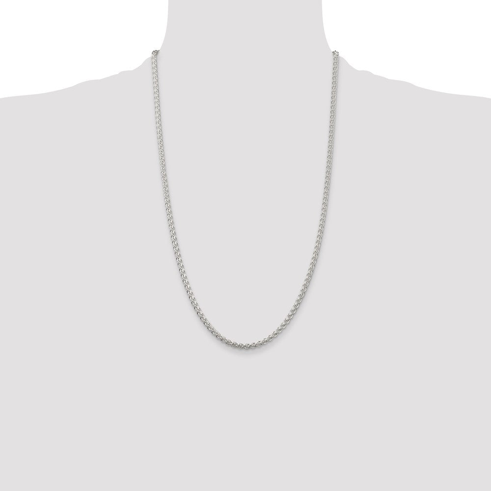Buy Exclusive 3mm Round Spiga Chain in Sterling Silver - Stylish & Affordable!