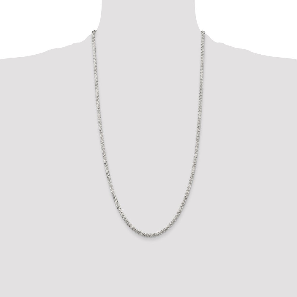 Buy 3mm Round Spiga Chain in Sterling Silver | Stylish & High-Quality Design