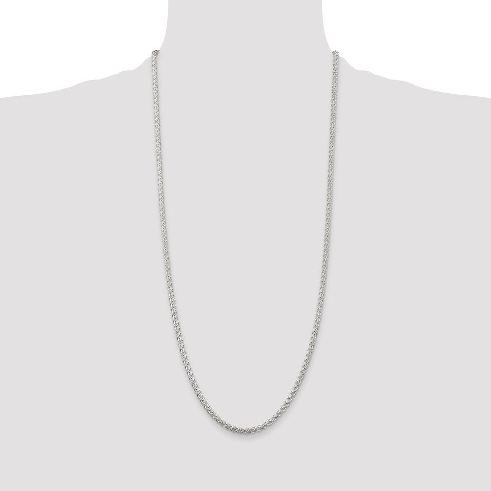 Buy Stylish 3mm Round Spiga Chain in Sterling Silver - High-Quality Value