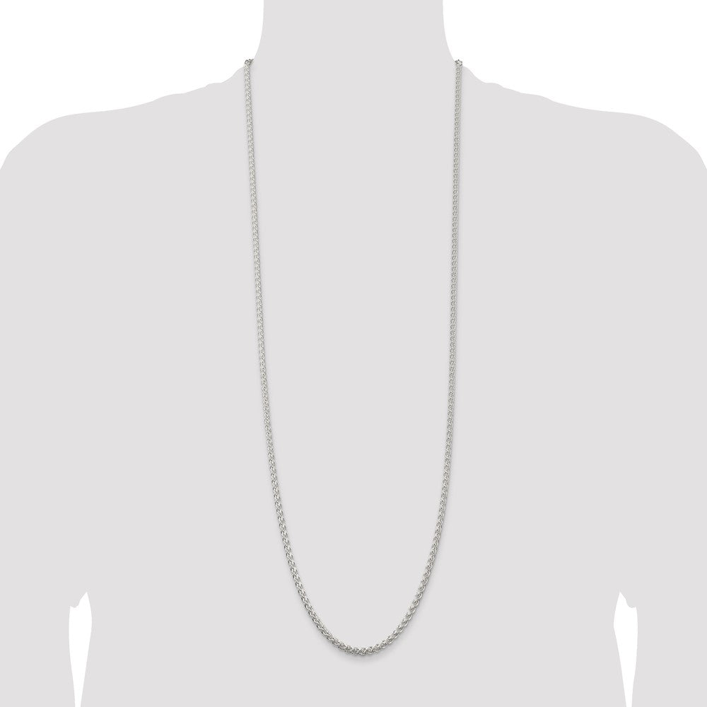 Buy Stylish 3mm Round Spiga Chain in Sterling Silver - High-Quality Value!