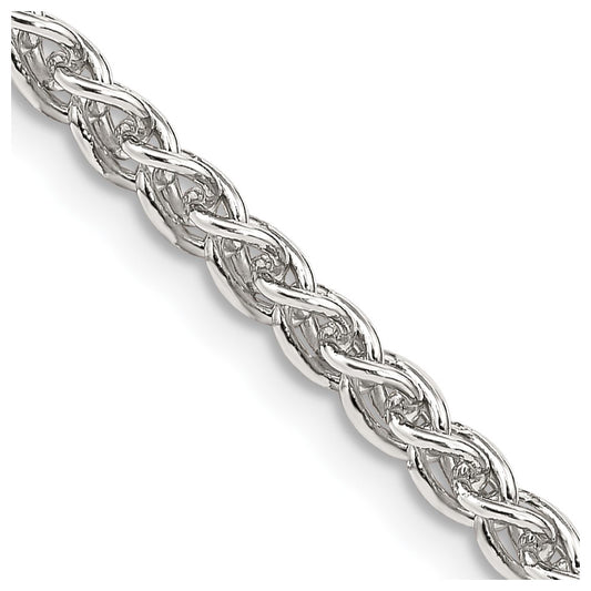 Buy Stylish 3mm Round Spiga Chain in Sterling Silver - Affordable Luxury!