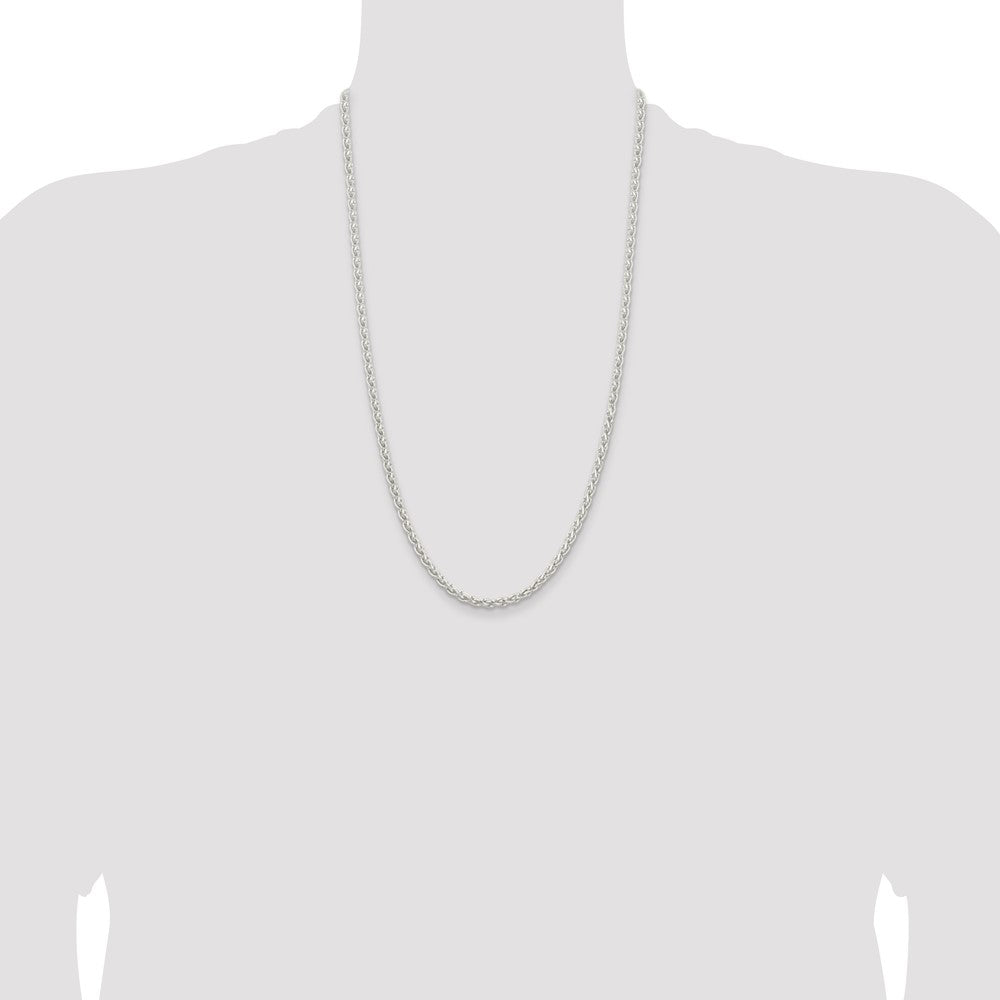Buy 3.7mm Round Spiga Chain in Sterling Silver | Stylish & Affordable Jewelry