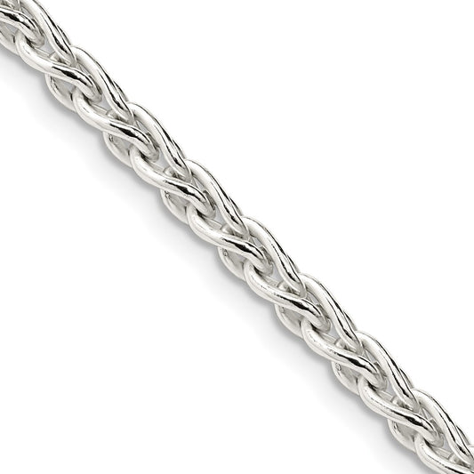 Buy Stylish 3.7mm Round Spiga Chain in Sterling Silver - Affordable Luxury